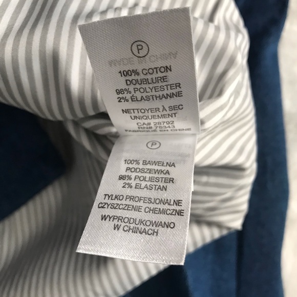 500 Maison Cinqcent Denim Puff Sleeve Blazer Jacket Medium NWOT Cropped - Picture 11 of 12